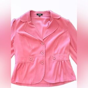 Elementz Pink Blazer or Shacket Classic Collar Fitted Silhouette Size Medium